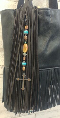 Eternal perspective Fringed Handbag - Picture 3 of 9