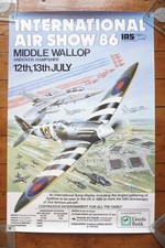 1986 Middle Wallop International Air Show Original Aviation Poster VGC
