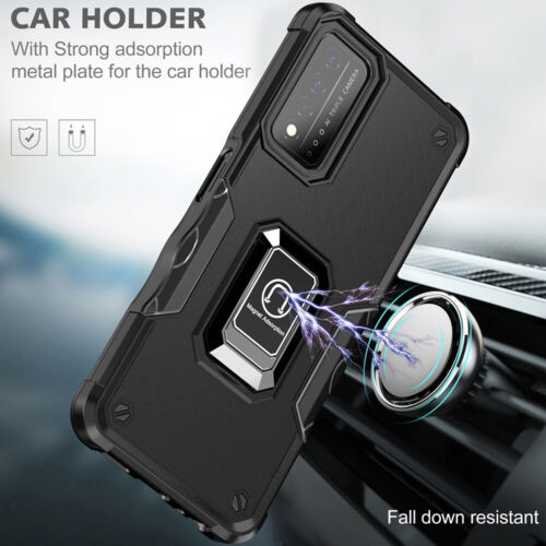 For T-Mobile Revvl V Plus Metal Ring Kickstand Case Dual Layer Shockproof Cover - Picture 16 of 44
