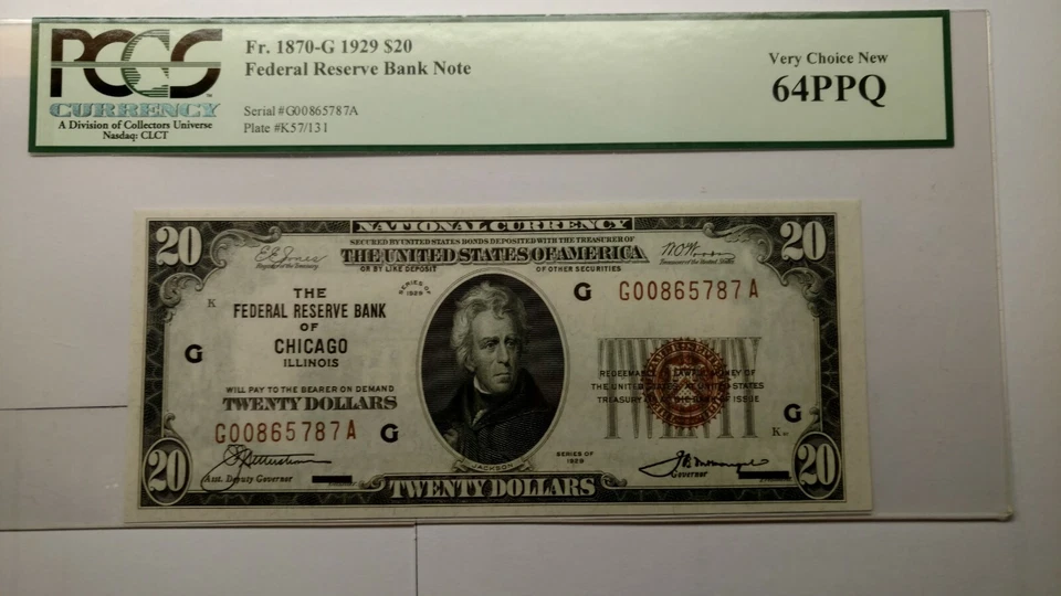 Fr. 1870-G 1929 $20 Federal Reserve Bank Note PCGS Very Choice New 64PPQ - Image 3 of 4