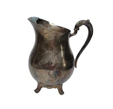 F B Rogers Silver Company Silver Pitcher Handle & Footed