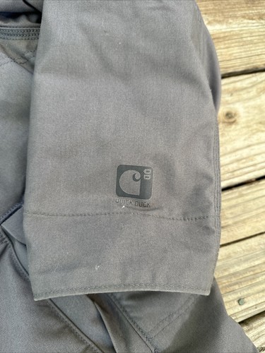 Herren Carhartt Quick Duck Mantel - Brust Arm Zwickel - Kapuze - gefüttert Gr.XL - Bild 2 von 9