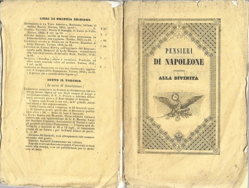 Pensieri di Napoleone intorno alla Divinità - Torino 1843 1^ Edz. Magnaghi - Picture 2 of 2