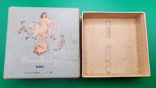 ART NOUVEAU LADY 1940s VINTAGE WOODBURY VANITY  Face powder FLESH Box 