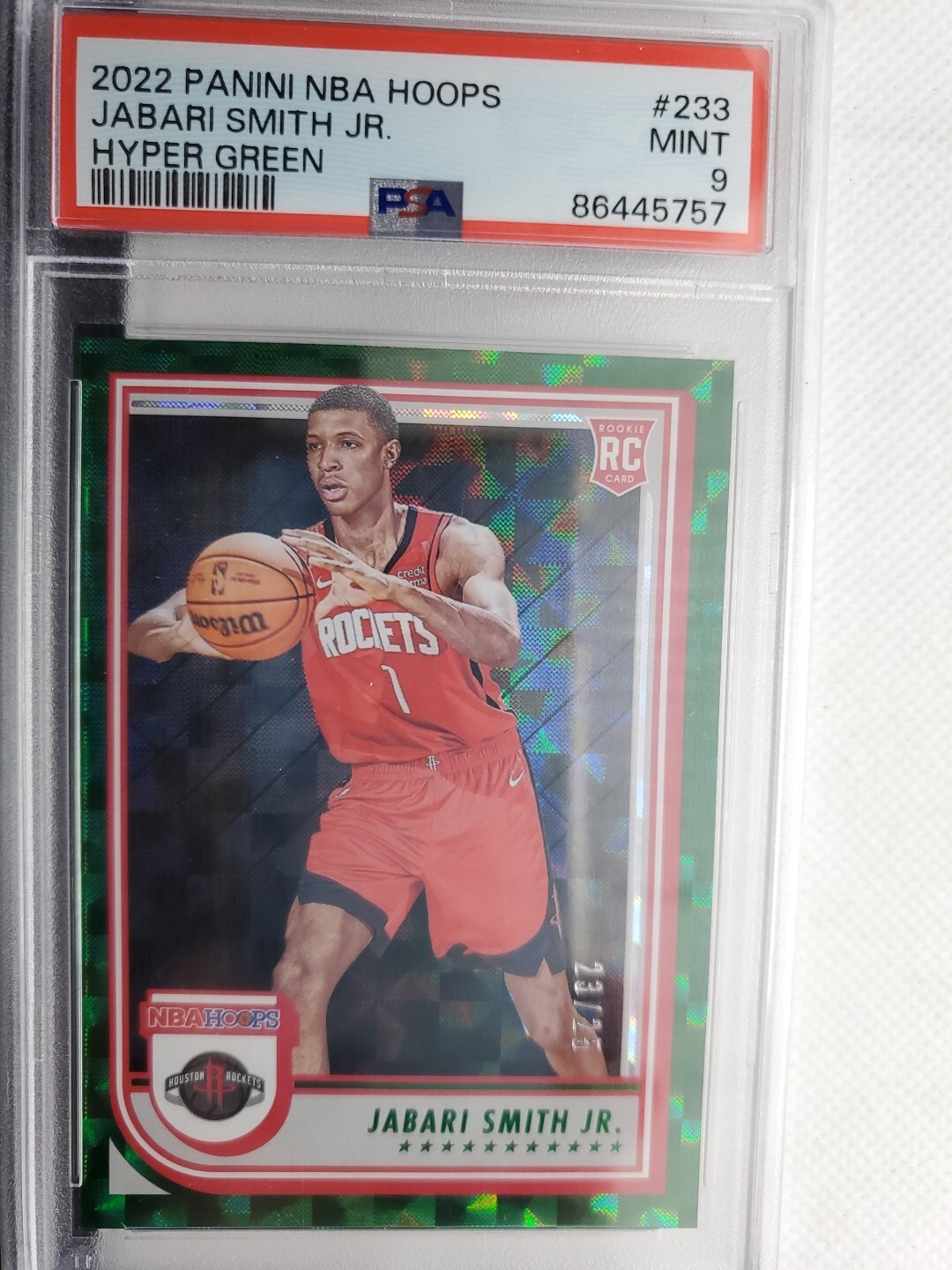 Jabari Smith Jr. 2022-23 Panini Hoops Asia Green Hyper 23/25 #233 SP Rockets