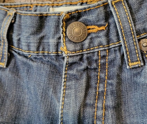 Levis 514 Denim Jeans Boys Size 8 Regular 24 x 22 Straight Leg Adjustable Waist - Picture 3 of 19