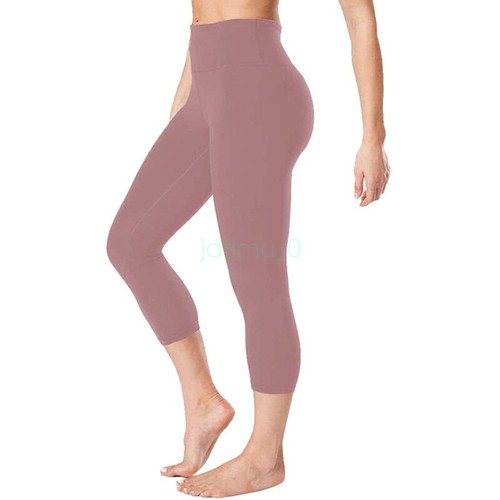 Womens Capri Leggings Basic High Waisted And Hip Curling Slim Fit Stretch Pants - Picture 26 of 26