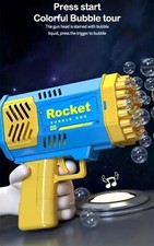 Bubble Gun machine 40 hole handheld fully automatic space light electric Blue