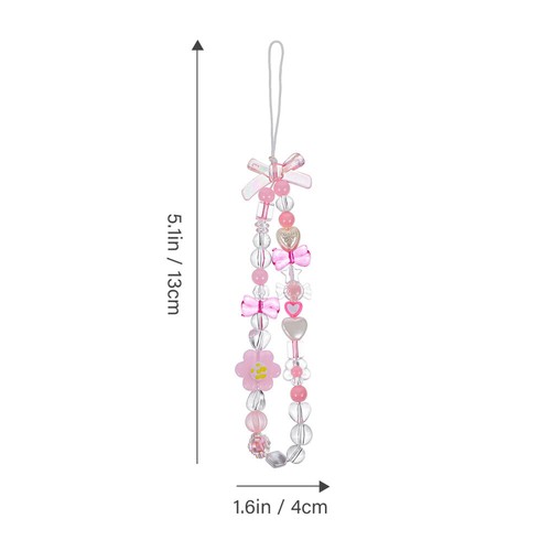2 Pcs Mobile Phone Straps Charms Aesthetic Cellphone Beaded Lanyard - 第 8/12 張圖片