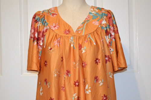 Anthony Richards Multicolor Floral Long Nightgown Sz XL MuuMuu Kaftan Pockets - Picture 2 of 14