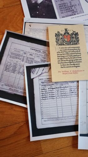 YCV WILLIAM MCFADZEAN VC UNMISSABLE COLLECTION OF ARTICLES, DEATH SCROLL ETC UVF - Picture 2 of 7