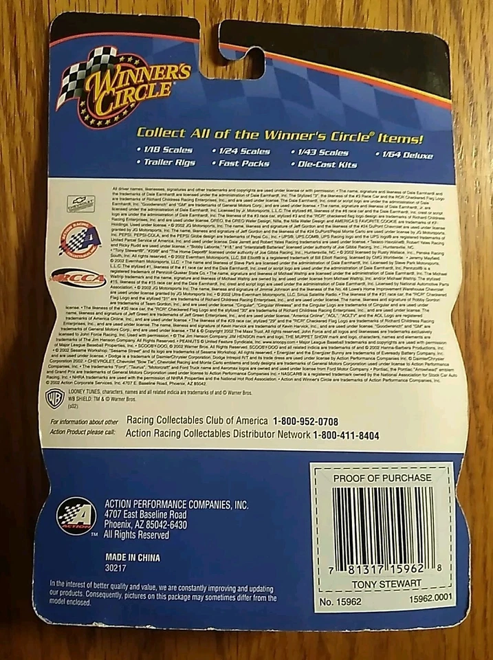 Pontiac Firebird Home Depot 2001 Tony Stewart #11 diecast 1:64 Winners Circle Foto 4 de 4