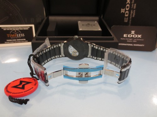 Edox Men's 72011 357 NIN Les Bemonts Slim Swiss Mechanical Hand-Winding Watch - Picture 9 of 10