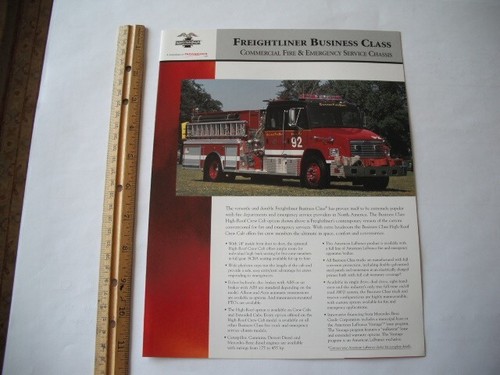 American LaFrance  Freightliner Chicago Fire E-92  Engine Sales Brochure Catalog - Imagen 1 de 5