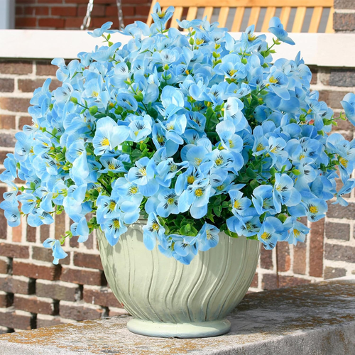 Artificial Flower for Outdoors Fake Plants,16 PCS Artificial Flowers, Faux UV Re - Picture 9 of 12