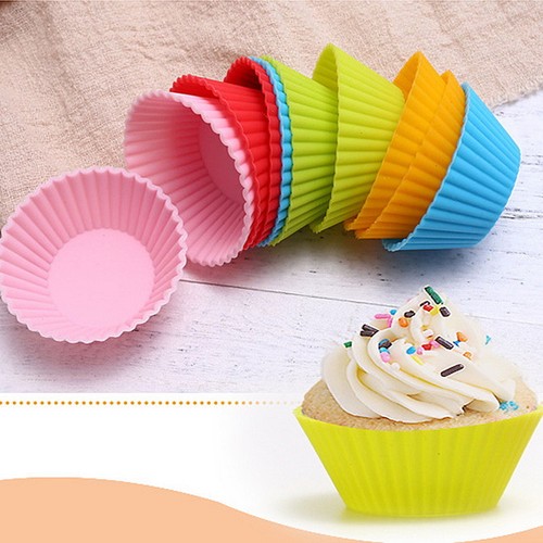 Silicone Cupcake Muffin Baking Cups Liners Non-Stick Cake Molds Sets 6pcs New - Picture 2 of 13