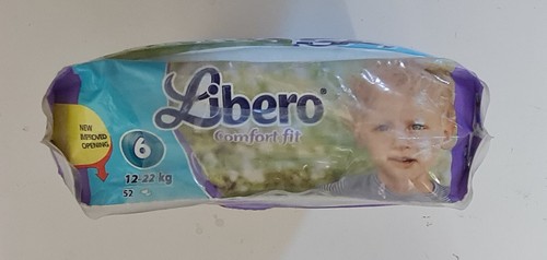Vintage 2005 Diapers LIBERO Comfort Fit No6 / 52 Nappies up to 22kg/49lb - Picture 6 of 7