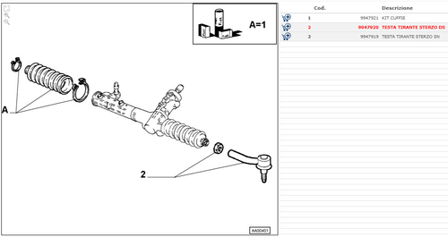 KIT RIPARAZIONE BRACCI OSCILLANTI SOSP ANT PER ALFA ROMEO 147 156 - AYD 8915720 - Imagen 3 de 6
