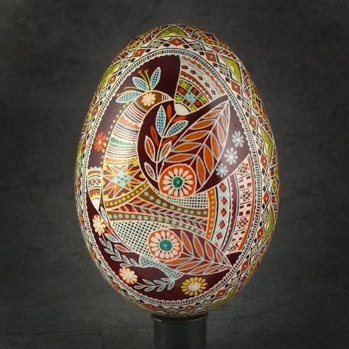 Real Ukrainian Pysanka Goose Pysanky Best by Halyna, Easter Egg. - Picture 3 of 16