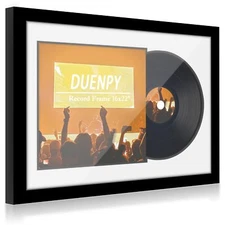 Vinyl Record Display Frame 16x22 Inches Display Record Album and 12.5x12.5 Al...