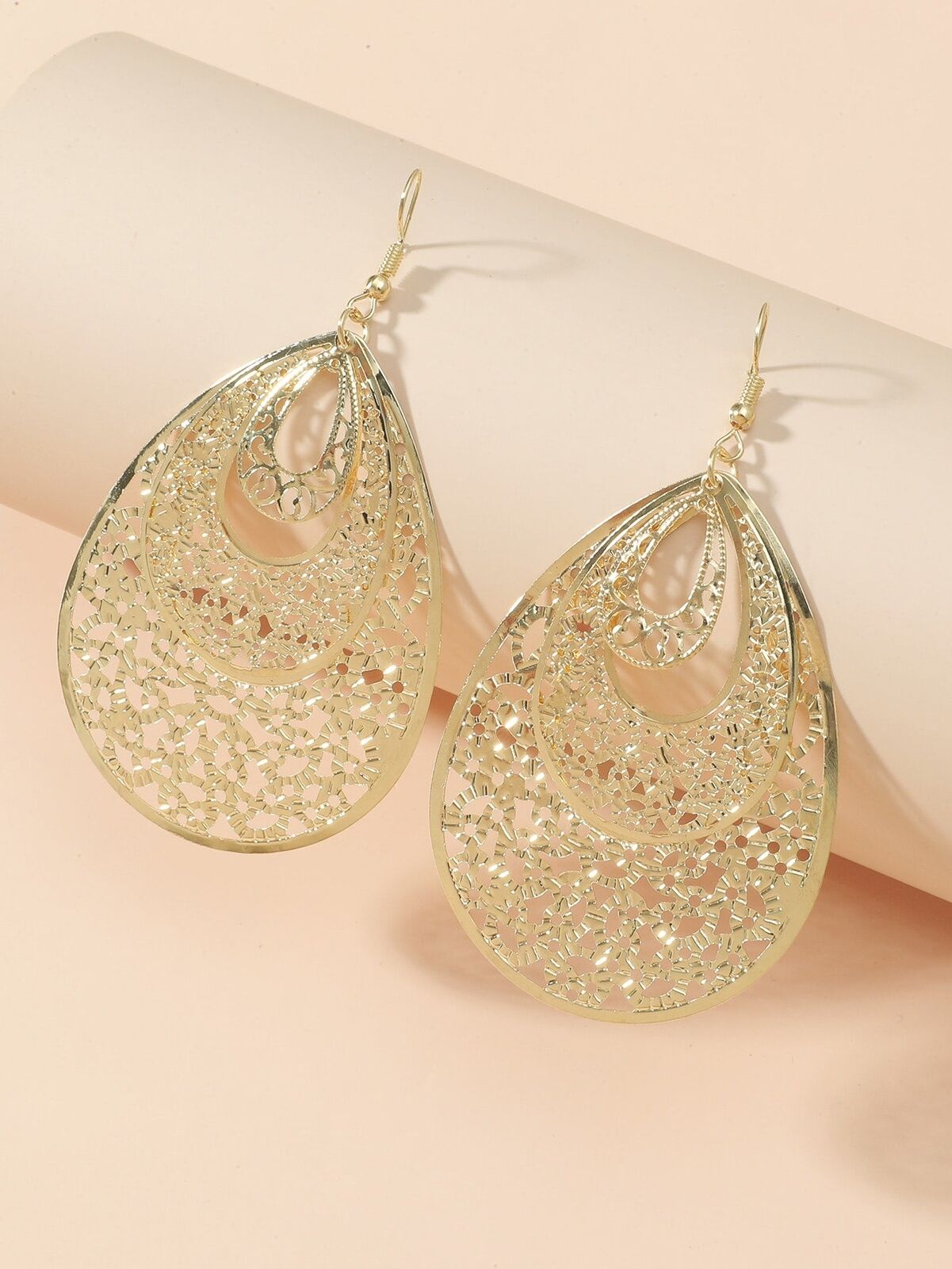Hollow Out Water Drop Earrings Long Dangle Fashion Jewelry Jewellery for  Women | eBay