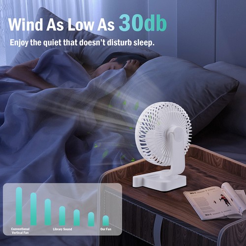 USB Desk Table Fan Personal Small Air Circulator Quiet Mini Portable Fan 5 Speed - Picture 18 of 57