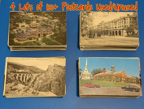 Lot of 100+ 1900s-1960s USA/Euro Postcards NO Holidays NO Bdays etc used/unused