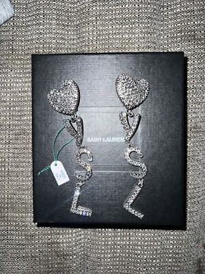＊Saint Laurent＊ CRYSTAL CLIP ON EARRING 関税/送料込 Saint Laurent Crystal clip-on earrings Saint Laurent
