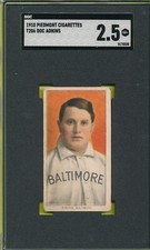 SGC 2.5 GOOD+ T206 DOC ADKINS 1910 PIEDMONT TOBACCO GRADED PREWAR VINTAGE *TPHLC