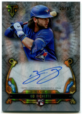 2020 Topps Triple Threads Bo Bichette On Card Rookie Auto #20/99  Blue Jys 