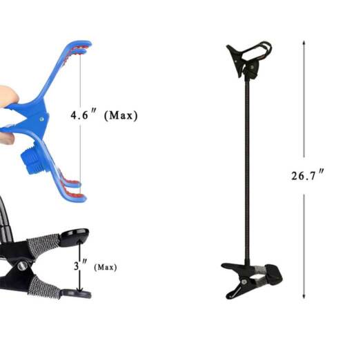 3 Cell Phone Clip Holder Goose Neck Universal Lazy Bracket Flexible Long Arm - Picture 2 of 5