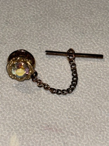 Vintage Rhinestone Tie Tack Pin - Picture 3 of 5