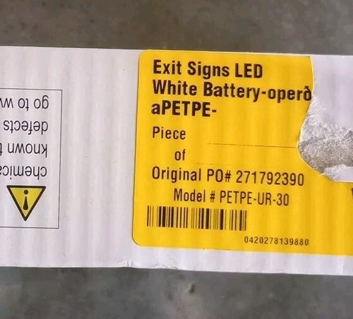Progress Lighting 120-Volt White Integrated LED Exit Sign PETPE-UR-30 - Picture 3 of 3