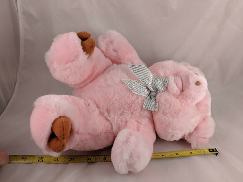 Cuddle Wit Pink Pig Plush 12 Inch Silver Bow Stuffed Animal toy - Imagen 6 de 6