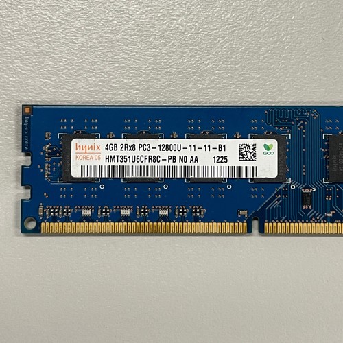 Hynix 4GB DDR3 RAM PC3-12800 1600MHz non-ECC Unbuffered DIMM HMT351U6CFR8C-PB - Picture 2 of 3