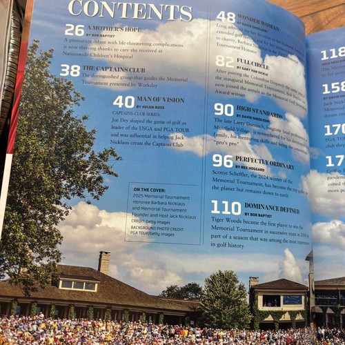 Memorial Tournament Muirfield Guide Golf Club Nicklaus Magazine 2025 - Imagen 4 de 6