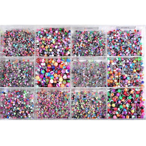 120Pcs-Wholesale-Lots-mixed-Lip-Piercing-Body-Jewelry-Barbell-Rings-Tongue-Ring