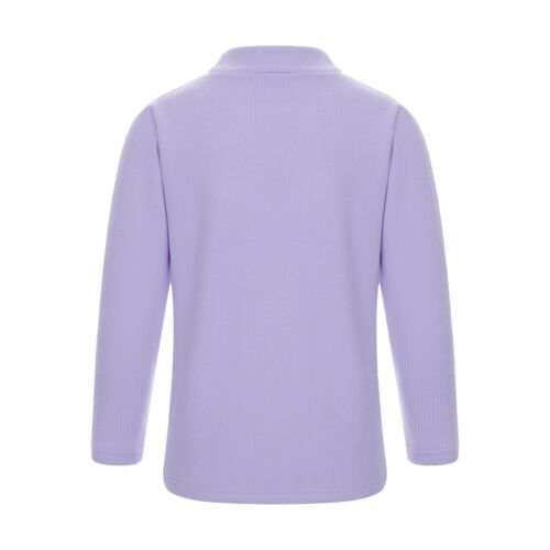 Kids Girls Boys T-shirt Stylish Underwear Top Long Sleeve Undershirt Ribbed - Picture 39 of 61