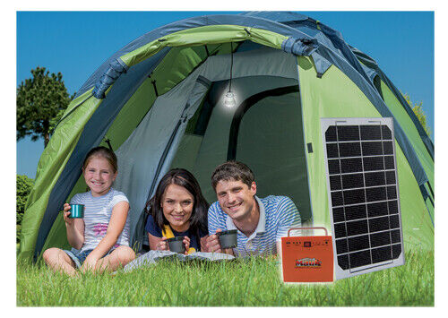 Mauk Tragbares Solar Set 8W Solarlicht Solarbeleuchtung Solaranlage Solarenergie - Bild 1 von 4