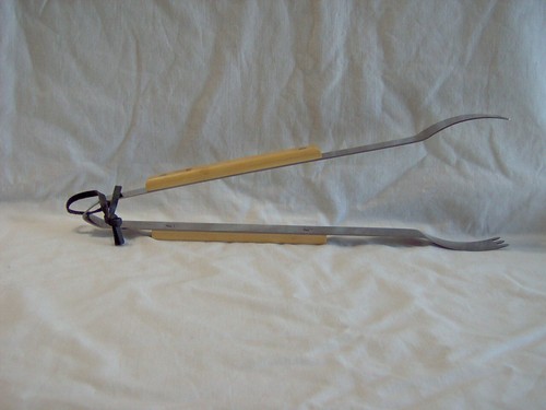 MARTHA STEWART NEW GRILL TONGS COOKING KITCHEN AID UTENSIL 15" Stainless Steel - Picture 5 of 8