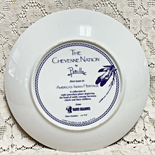 The Cheyenne Nation Sammelteller Gregory Perillo 1987 Teller #80 I - Bild 4 von 5