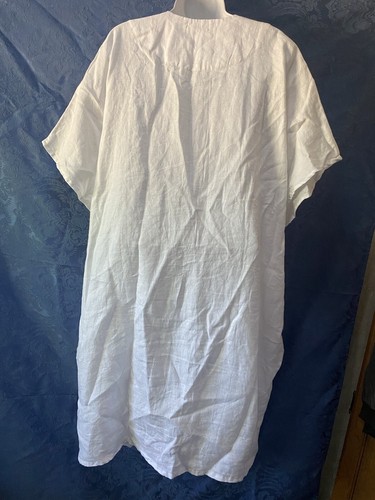 Coco Rose Dress Womens Size ML  White Tunic V Neck  White Linen Casual Dress - Bild 2 von 7