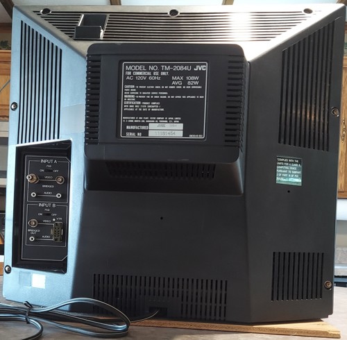 JVC TM-2084U PVM - 19" - 350 Lines - 1984 - 0.47mm Dot Pitch - Composite - VTR - Picture 4 of 24
