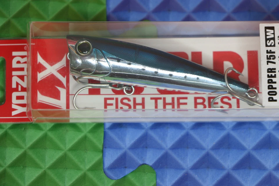 Señuelo de pesca flotante de 3"" YO-ZURI Popper 75F SW Sardina TopWater Foto 2 de 4