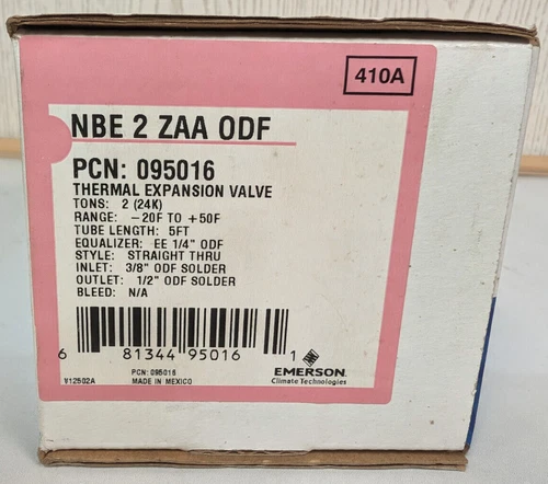 Emerson NBE 2 ZAA ODF Thermal Expansion Valve - R410A - Brand New!!