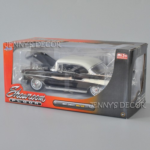 Réplica en miniatura Chevy Bel Air de metal fundido a escala 1:24 escala Jada 1957 modelo de automóvil de juguete - Imagen 16 de 16