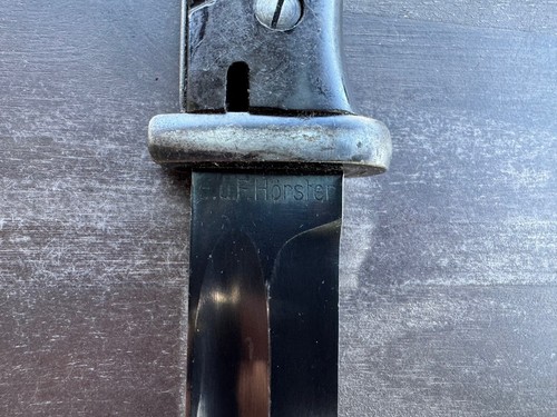 WW2 GERMAN MAUSER K98 BAYONET SCABBARD FROG E.U.F. HORSTER 1939 - Picture 6 of 10