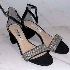 NEW NINA Eloise crystal ankle strap heels sz 5. G8