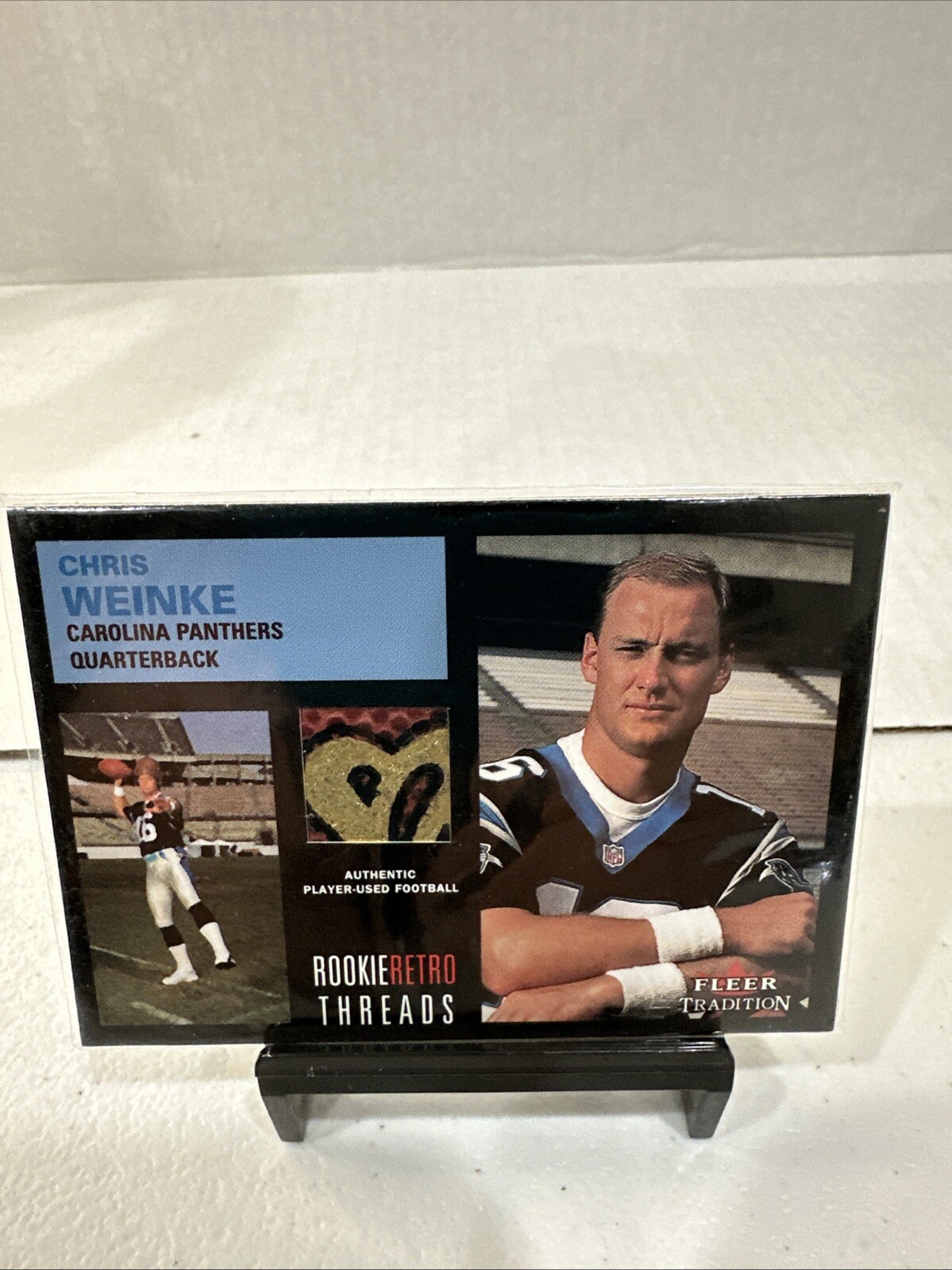 2001 Fleer Tradition - Rookie Retro Threads Chris Weinke (MEM, RC)