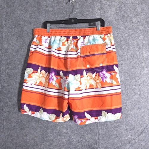 Tommy Bahama Relax Swim Trunks Mens Large Floral Pattern Mesh Lined Beach Orange - Picture 4 of 18